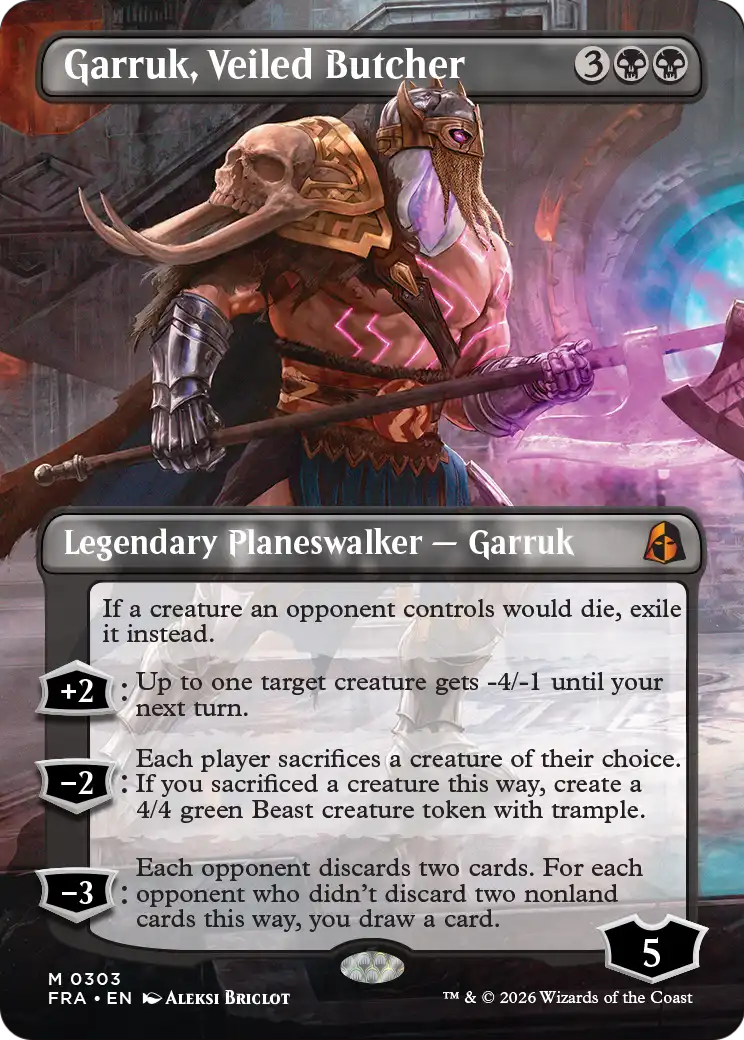 Garruk, Veiled Butcher (Borderless) [Reality Fracture] | Gam3 Escape