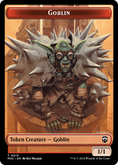 Goblin (Ripple Foil) // Tarmogoyf Double-Sided Token [Modern Horizons 3 Commander Tokens] | Gam3 Escape