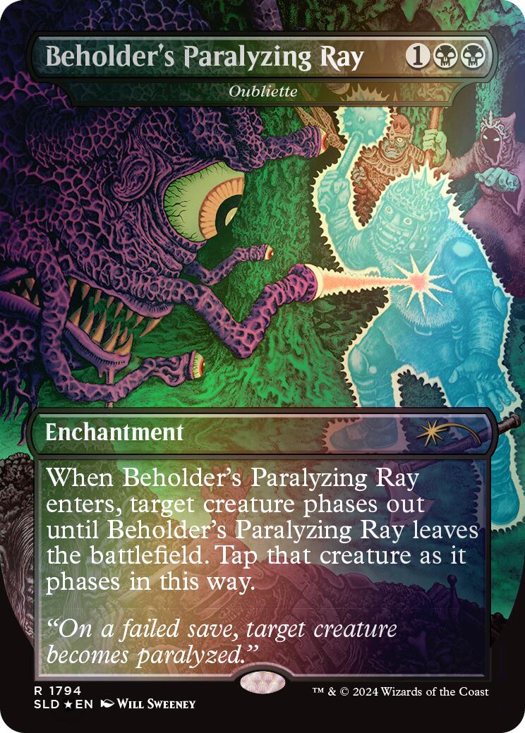 Beholder's Paralyzing Ray - Oubliette (Rainbow Foil) [Secret Lair Drop Series] | Gam3 Escape