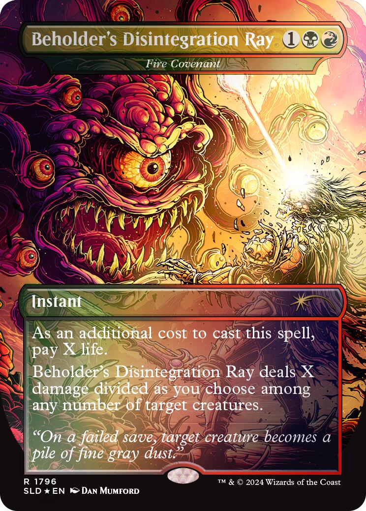 Beholder's Disintegration Ray - Fire Covenant (Rainbow Foil) [Secret Lair Drop Series] | Gam3 Escape