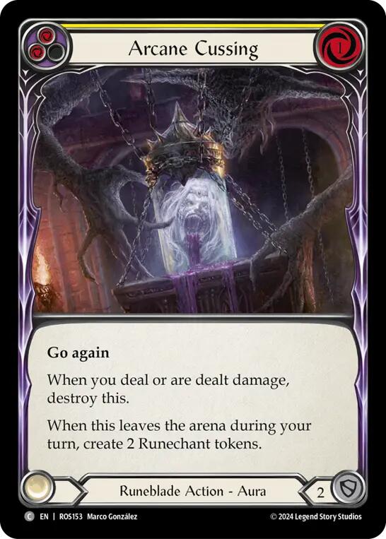 Arcane Cussing (Yellow) [ROS153] (Rosetta)  Rainbow Foil | Gam3 Escape