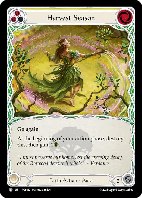 Harvest Season (Yellow) [ROS062] (Rosetta)  Rainbow Foil | Gam3 Escape