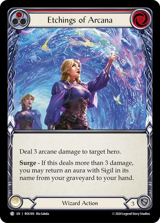 Etchings of Arcana (Red) [ROS189] (Rosetta)  Rainbow Foil | Gam3 Escape