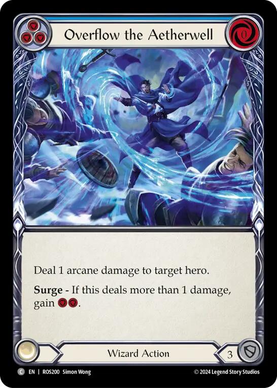 Overflow the Aetherwell (Blue) [ROS200] (Rosetta)  Rainbow Foil | Gam3 Escape