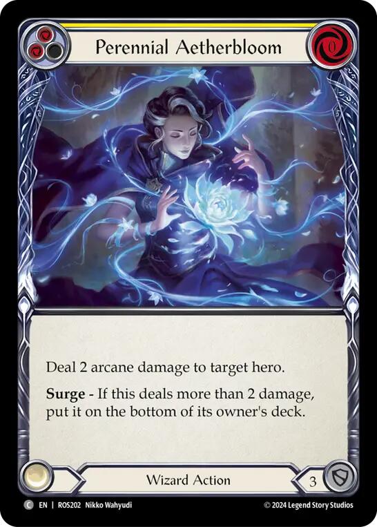 Perennial Aetherbloom (Yellow) [ROS202] (Rosetta)  Rainbow Foil | Gam3 Escape
