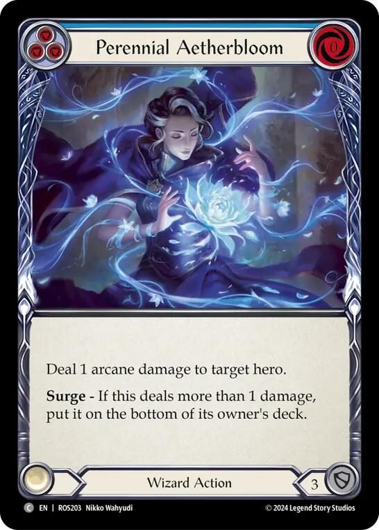 Perennial Aetherbloom (Blue) [ROS203] (Rosetta)  Rainbow Foil | Gam3 Escape