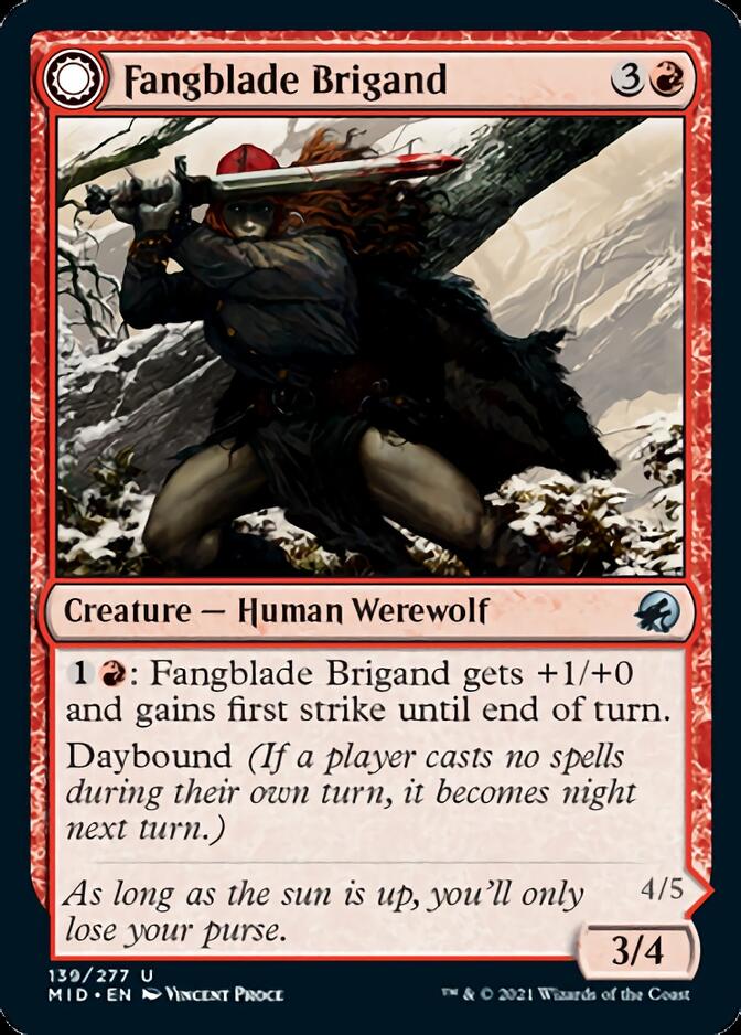 Fangblade Brigand // Fangblade Eviscerator [Innistrad: Midnight Hunt] | Gam3 Escape