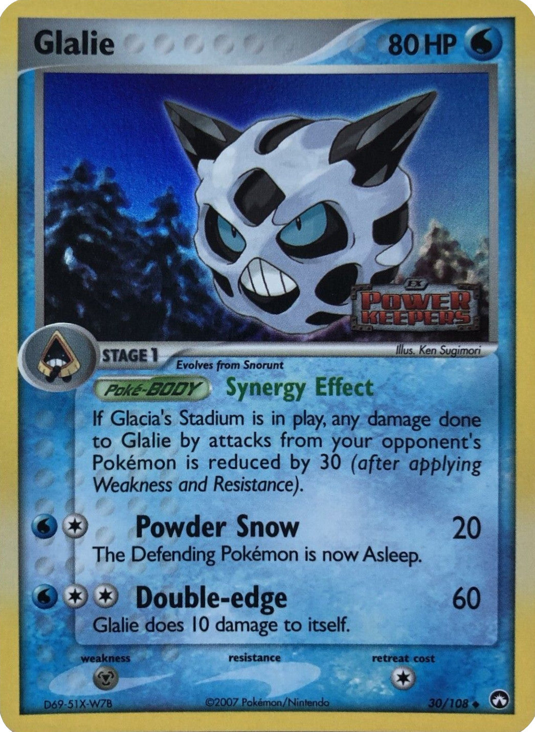 Glalie (30/108) (Stamped) [EX: Power Keepers] | Gam3 Escape