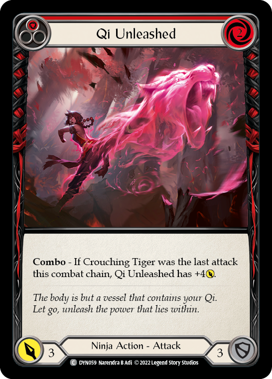 Qi Unleashed (Red) [DYN059] (Dynasty)  Rainbow Foil | Gam3 Escape