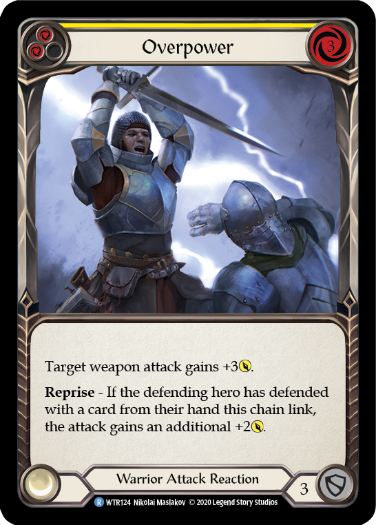 Overpower (Yellow) [U-WTR124] (Welcome to Rathe Unlimited)  Unlimited Rainbow Foil | Gam3 Escape