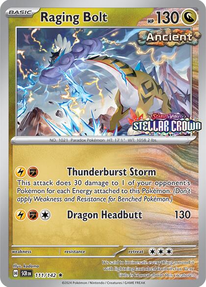 Raging Bolt (111/142) (Cosmo Holo - Best Buy Exclusive) [Miscellaneous Cards] | Gam3 Escape