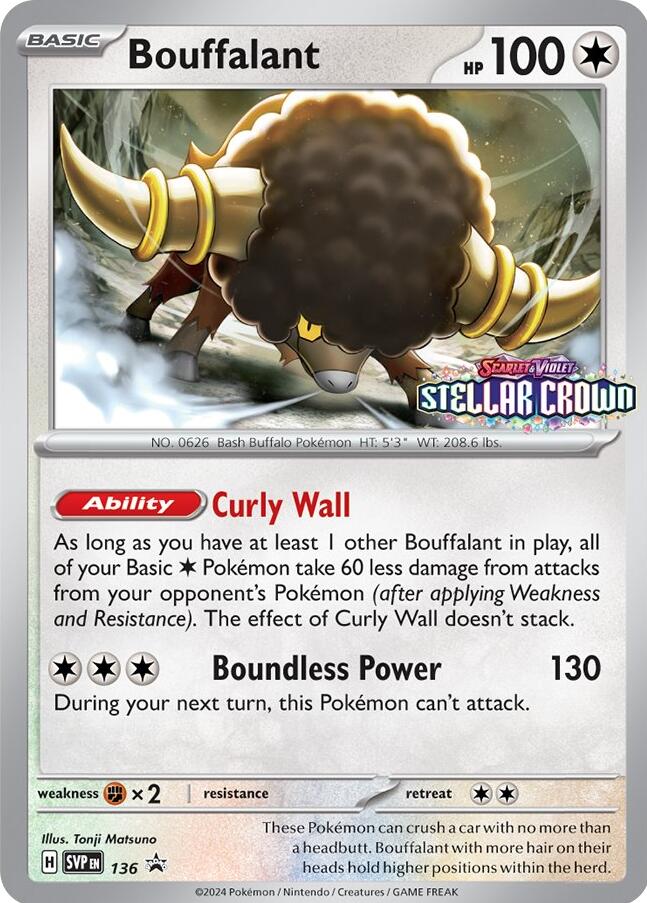 Bouffalant (SVP136) [Scarlet & Violet: Black Star Promos] | Gam3 Escape