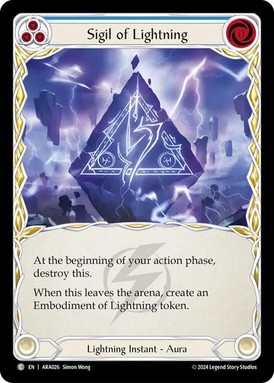 Sigil of Lightning [ARA026] (Rosetta Aurora Blitz Deck) | Gam3 Escape