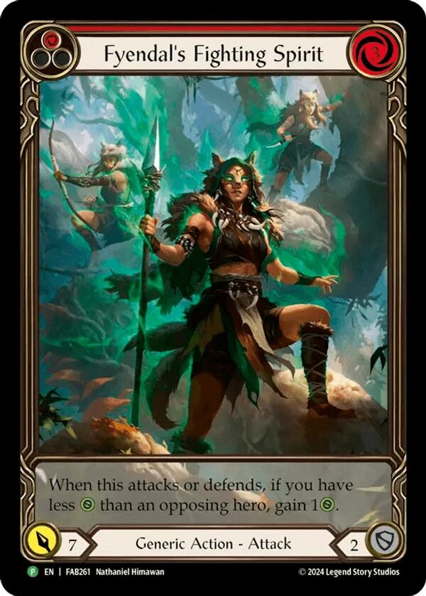 Fyendal's Fighting Spirit (Red) [FAB261] (Promo)  Rainbow Foil | Gam3 Escape