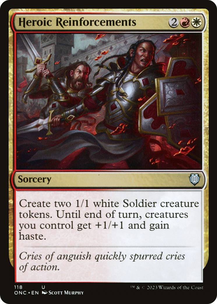 Heroic Reinforcements [Phyrexia: All Will Be One Commander] | Gam3 Escape
