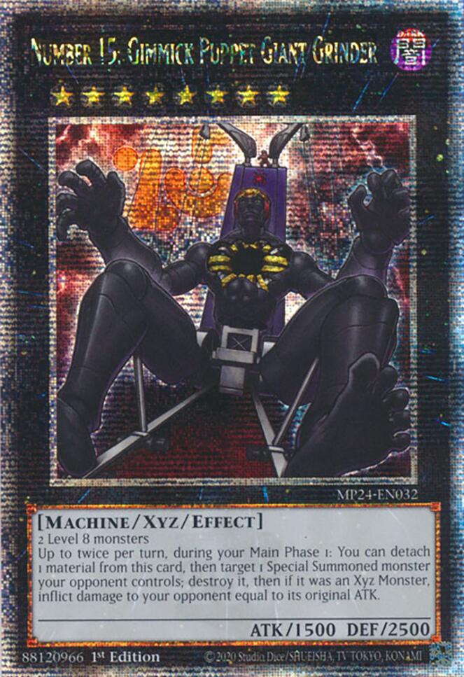 Number 15: Gimmick Puppet Giant Grinder [MP24-EN032] Quarter Century Secret Rare | Gam3 Escape