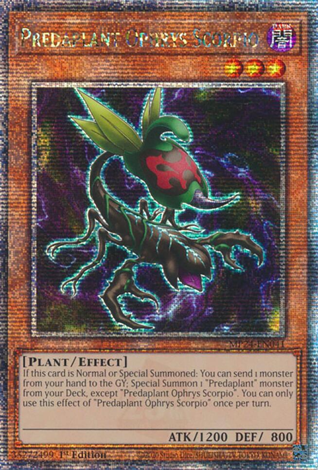 Predaplant Ophrys Scorpio [MP24-EN041] Quarter Century Secret Rare | Gam3 Escape