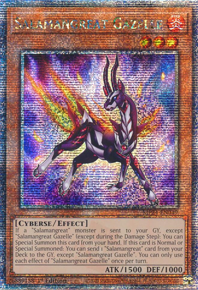 Salamangreat Gazelle [MP24-EN049] Quarter Century Secret Rare | Gam3 Escape