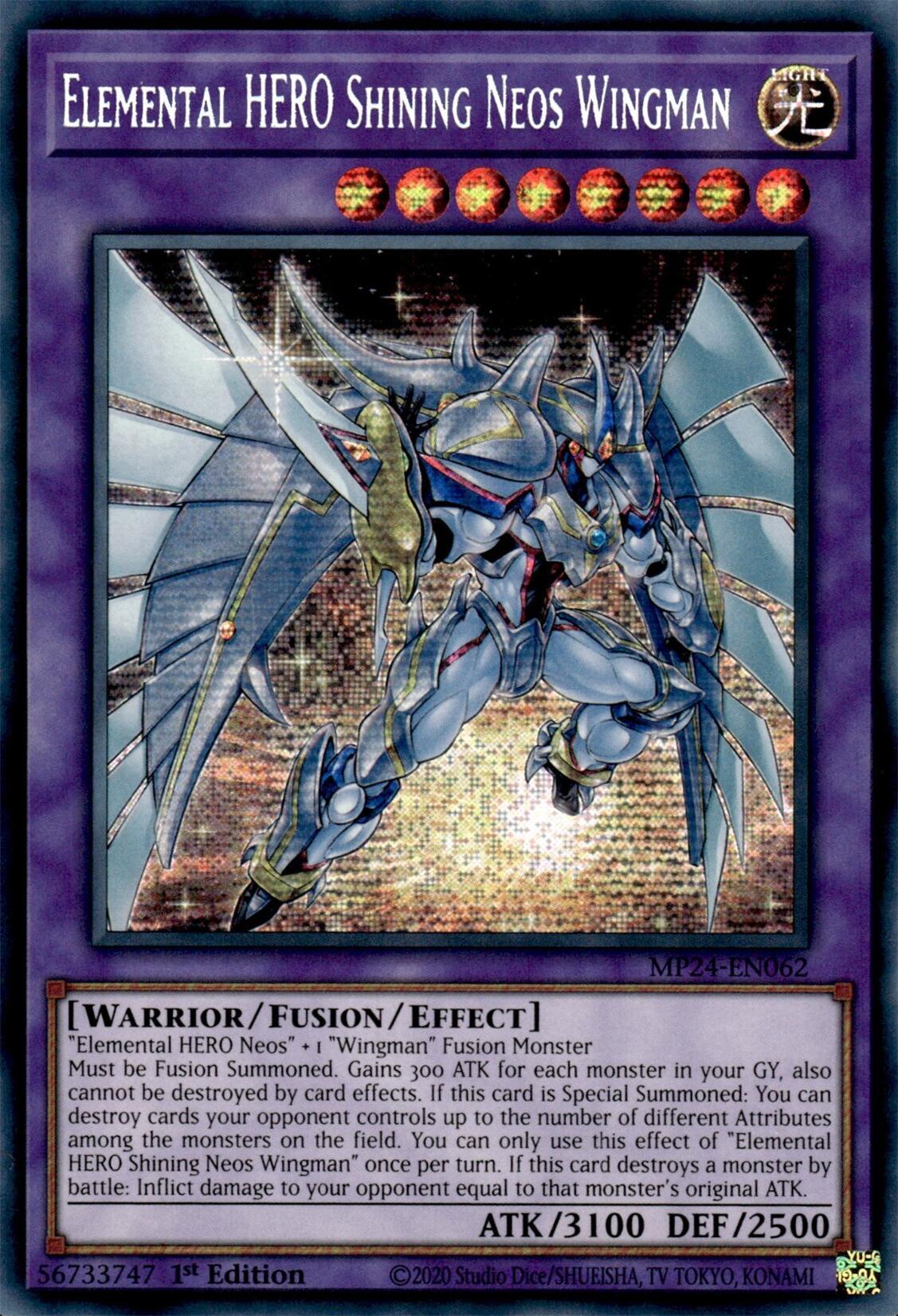 Elemental HERO Shining Neos Wingman [MP24-EN062] Prismatic Secret Rare | Gam3 Escape