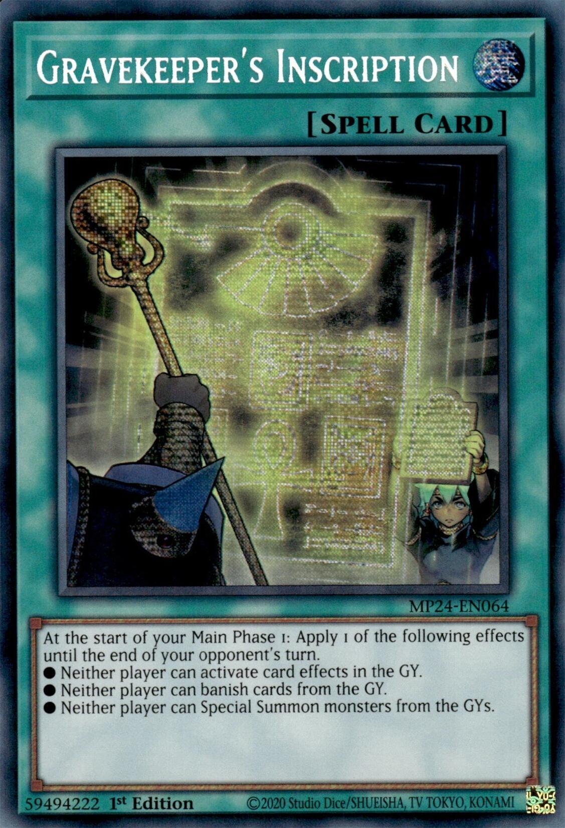 Gravekeeper's Inscription [MP24-EN064] Prismatic Secret Rare | Gam3 Escape