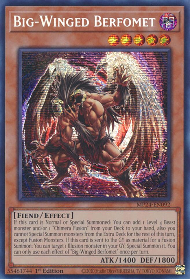 Big-Winged Berfomet [MP24-EN092] Prismatic Secret Rare | Gam3 Escape