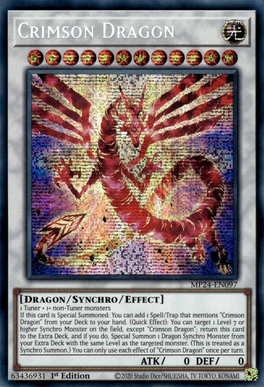 Crimson Dragon (card) [MP24-EN097] Prismatic Secret Rare | Gam3 Escape