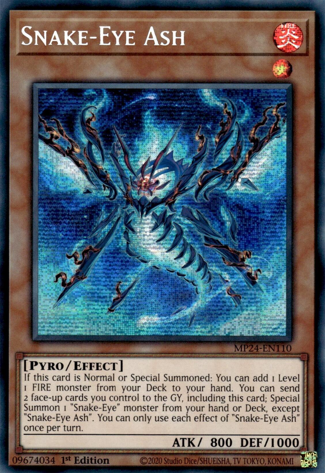 Snake-Eye Ash [MP24-EN110] Prismatic Secret Rare | Gam3 Escape