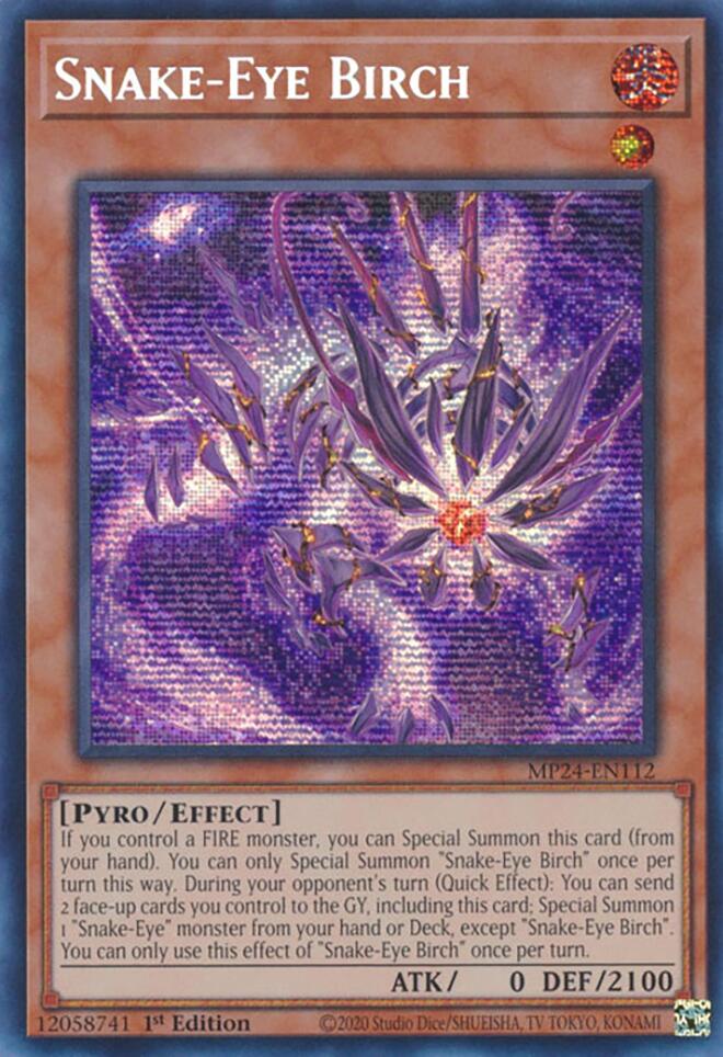 Snake-Eye Birch [MP24-EN112] Prismatic Secret Rare | Gam3 Escape