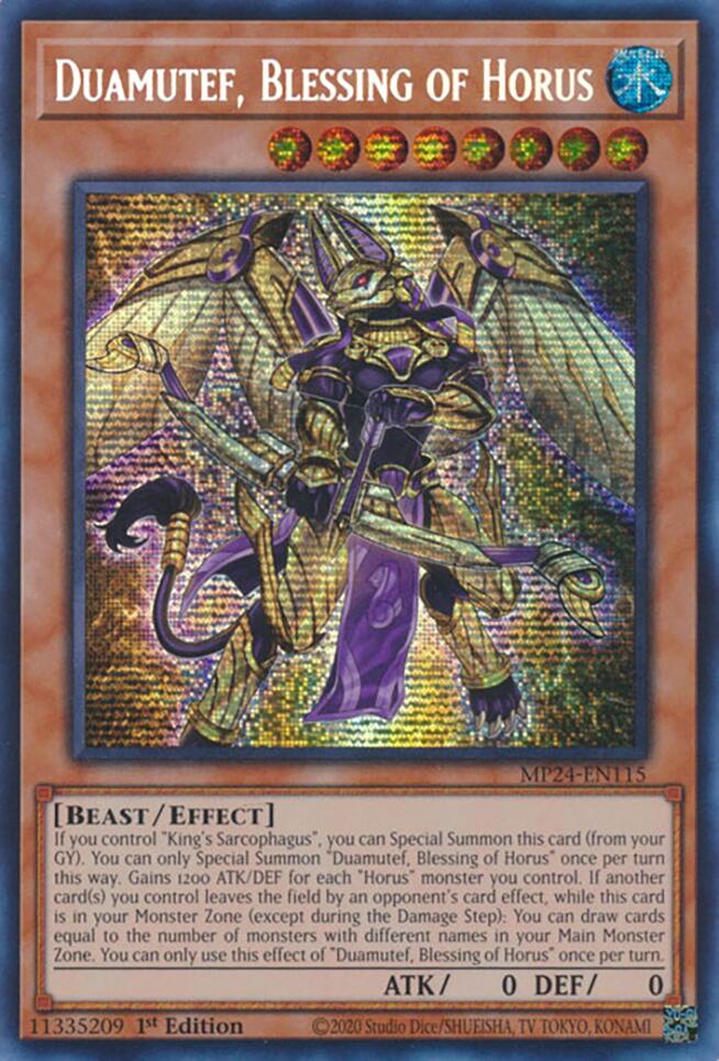 Duamutef, Blessing of Horus [MP24-EN115] Prismatic Secret Rare | Gam3 Escape