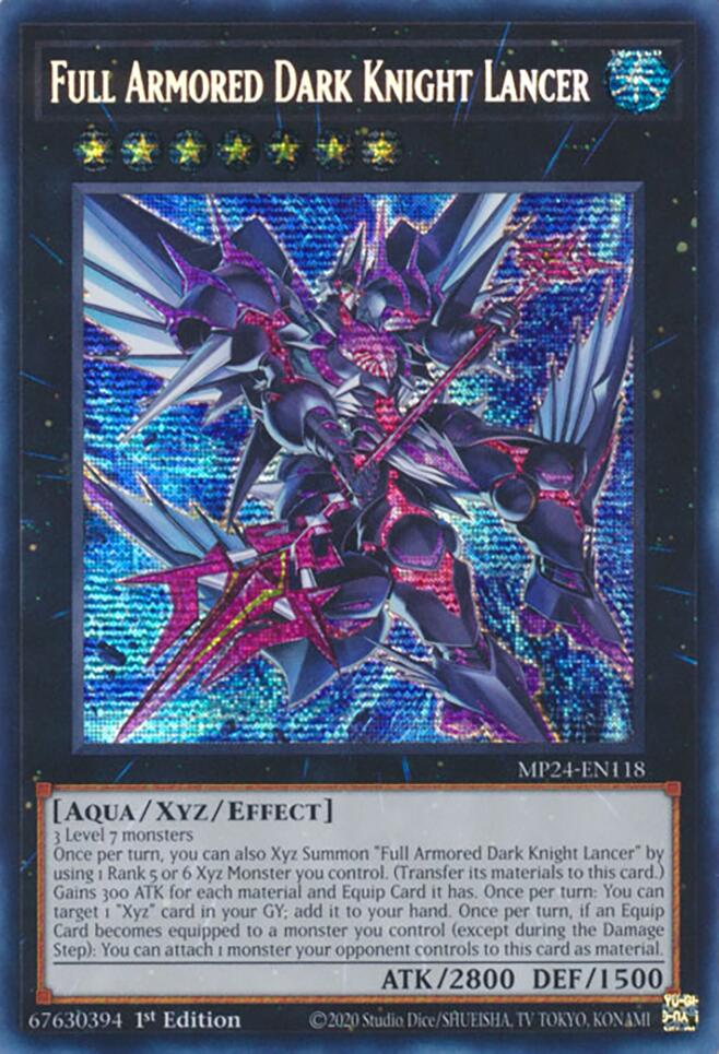 Full Armored Dark Knight Lancer [MP24-EN118] Prismatic Secret Rare | Gam3 Escape