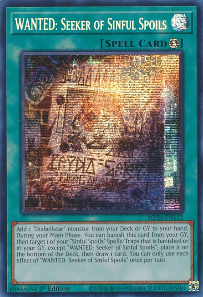 WANTED: Seeker of Sinful Spoils [MP24-EN122] Prismatic Secret Rare | Gam3 Escape