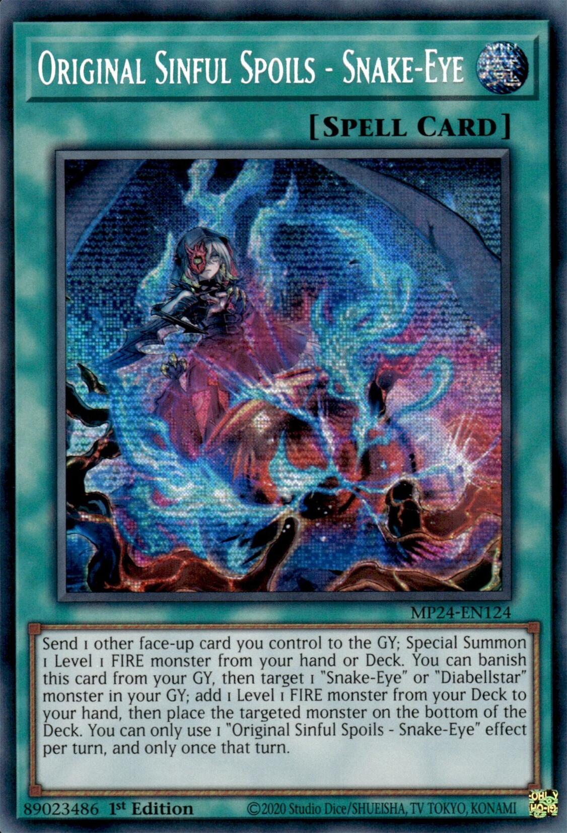 Original Sinful Spoils - Snake-Eye [MP24-EN124] Prismatic Secret Rare | Gam3 Escape