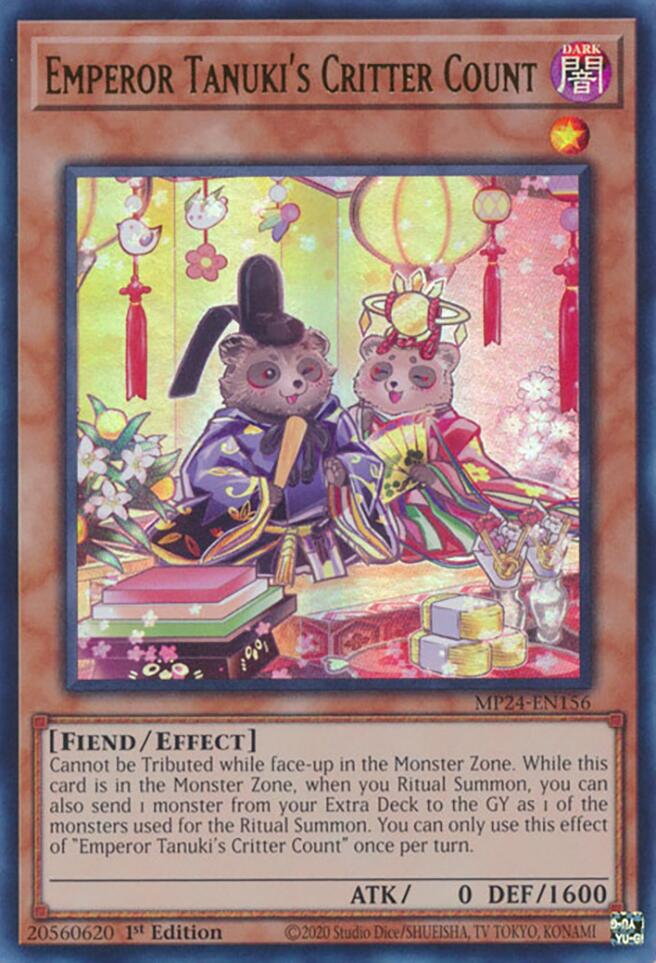 Emperor Tanuki's Critter Count [MP24-EN156] Ultra Rare | Gam3 Escape