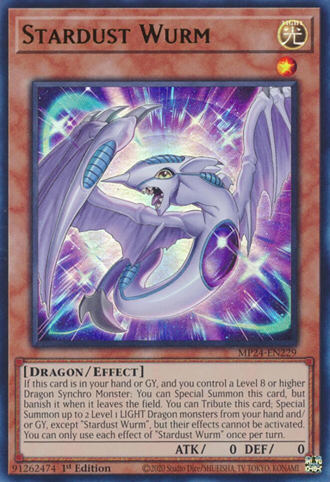 Stardust Wurm [MP24-EN229] Ultra Rare | Gam3 Escape