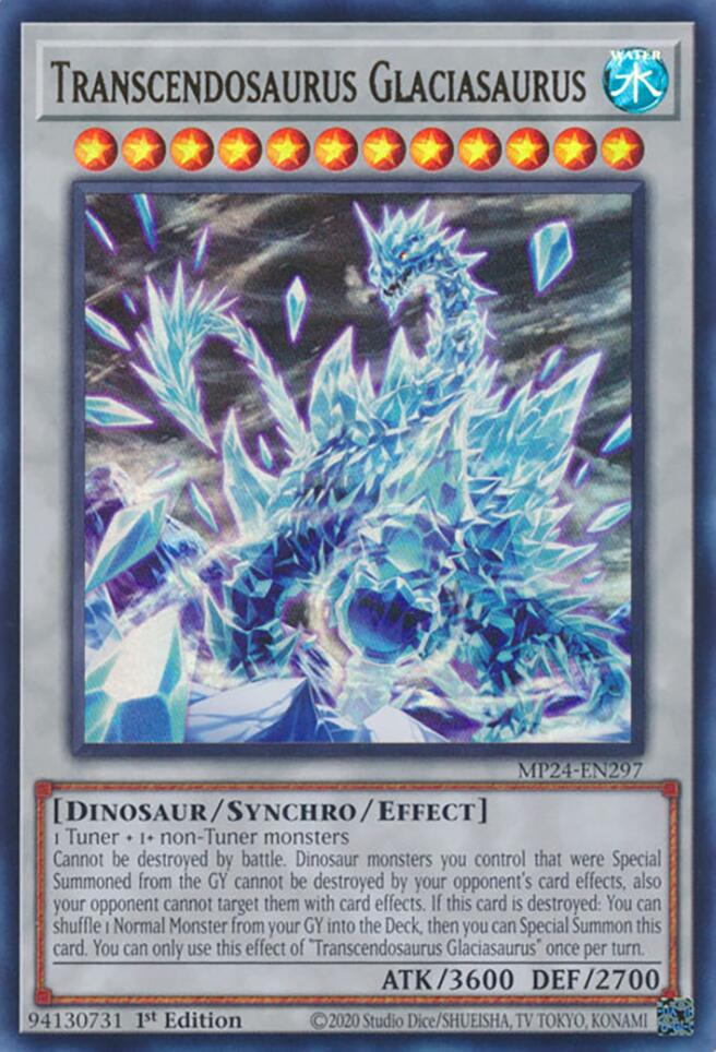 Transcendosaurus Glaciasaurus [MP24-EN297] Ultra Rare | Gam3 Escape