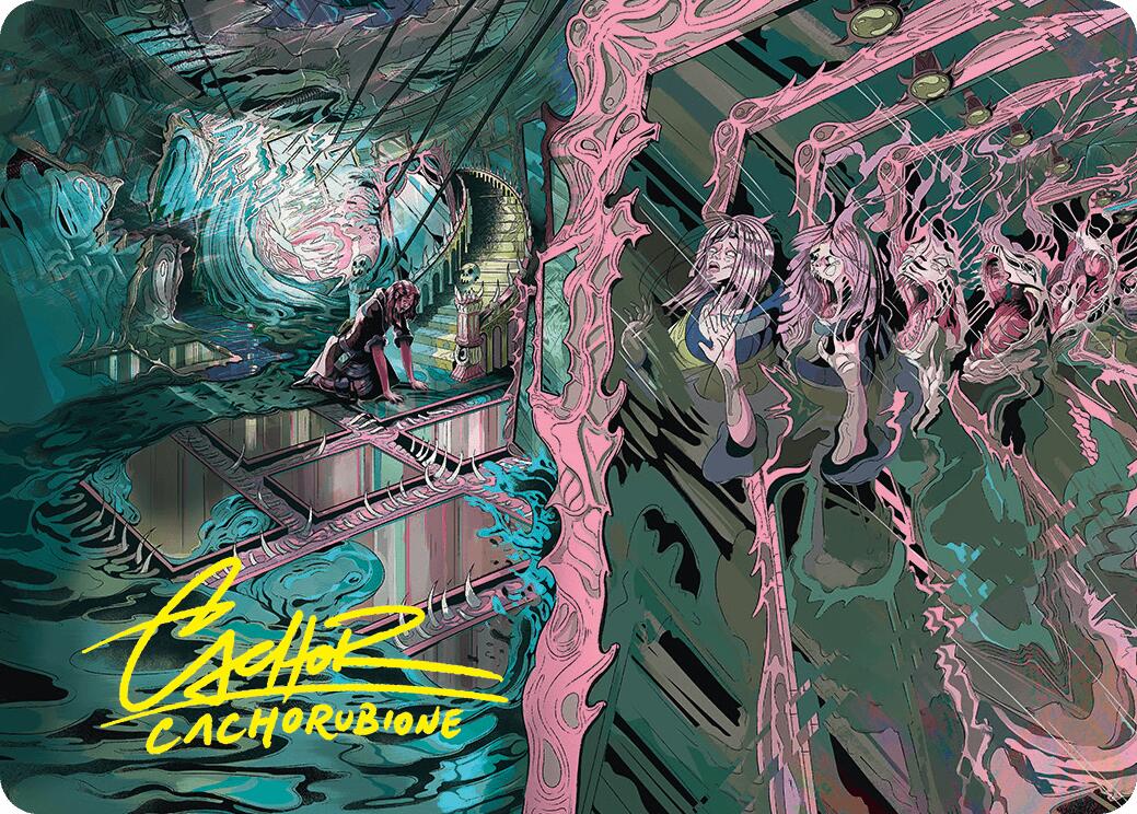 Mirror Room // Fractured Realm Art Card (Gold-Stamped Signature) [Duskmourn: House of Horror Art Series] | Gam3 Escape