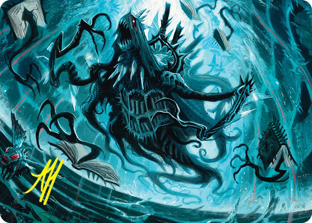 Overlord of the Floodpits Art Card (Gold-Stamped Signature) [Duskmourn: House of Horror Art Series] | Gam3 Escape
