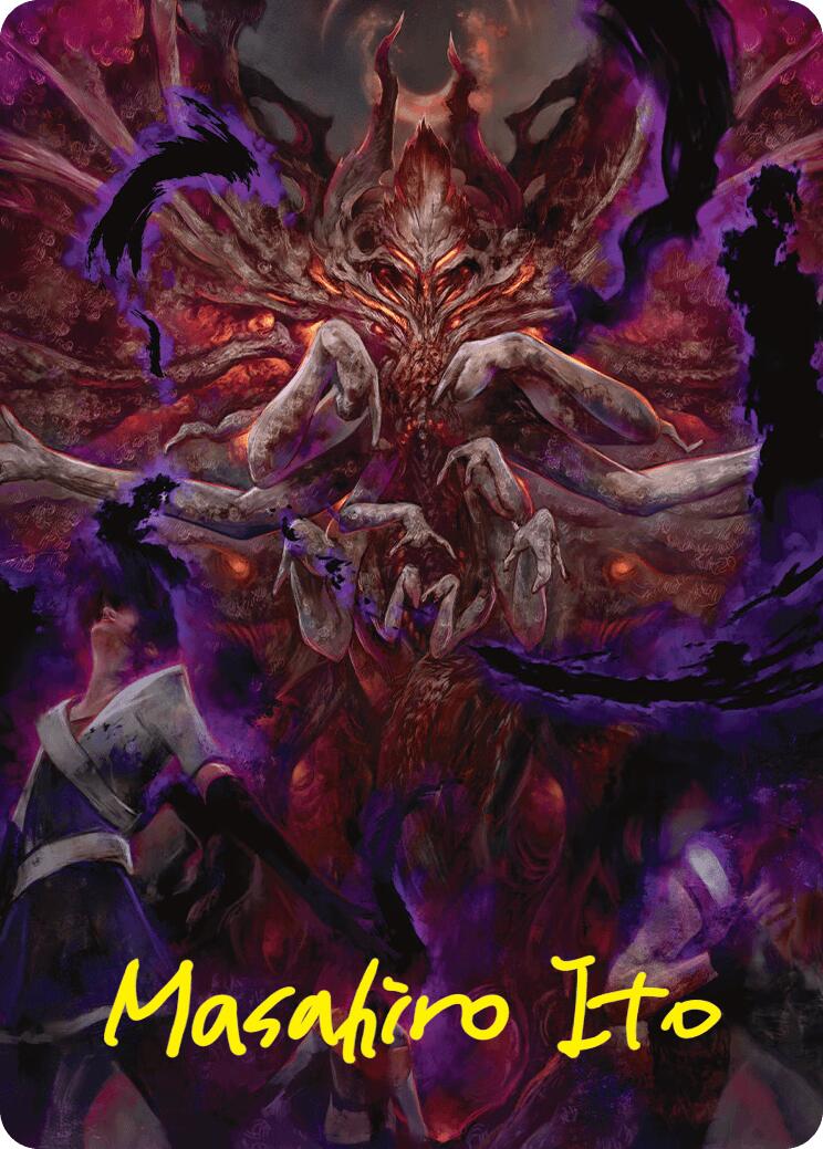 Damnation Art Card (Gold-Stamped Signature) [Duskmourn: House of Horror Art Series] | Gam3 Escape