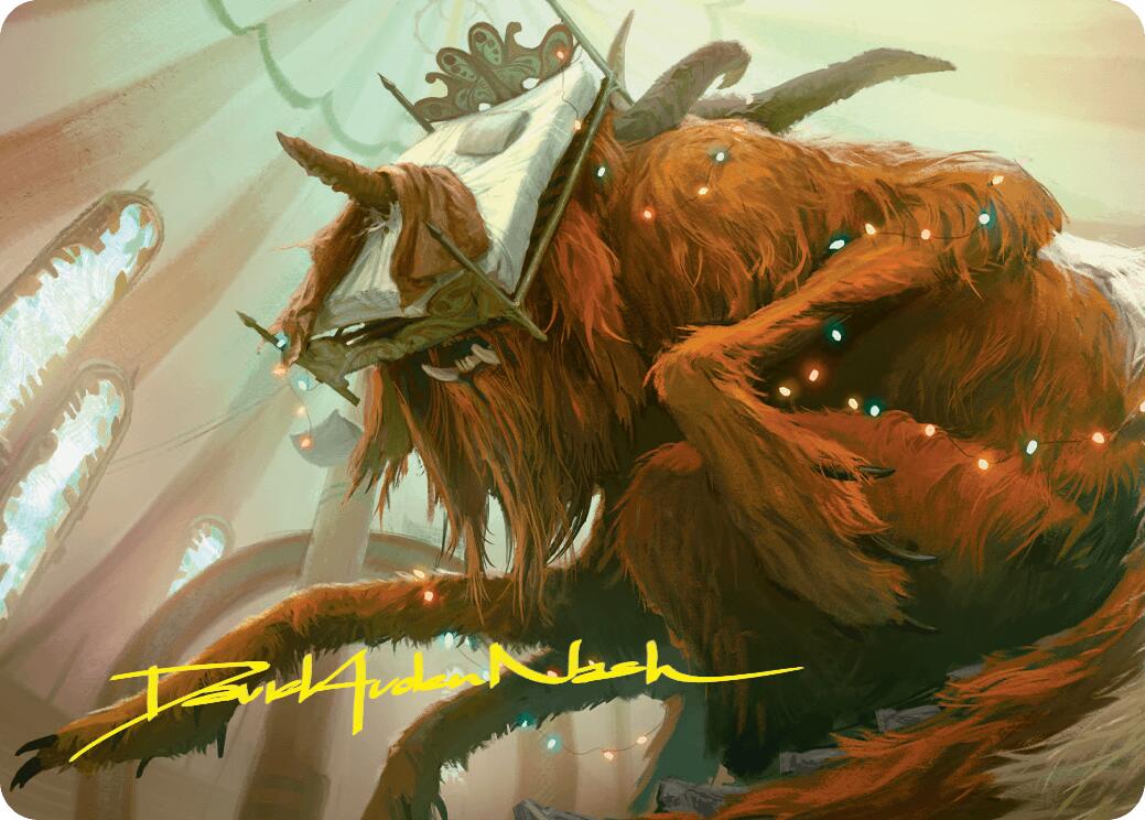 Bedhead Beastie Art Card (Gold-Stamped Signature) [Duskmourn: House of Horror Art Series] | Gam3 Escape