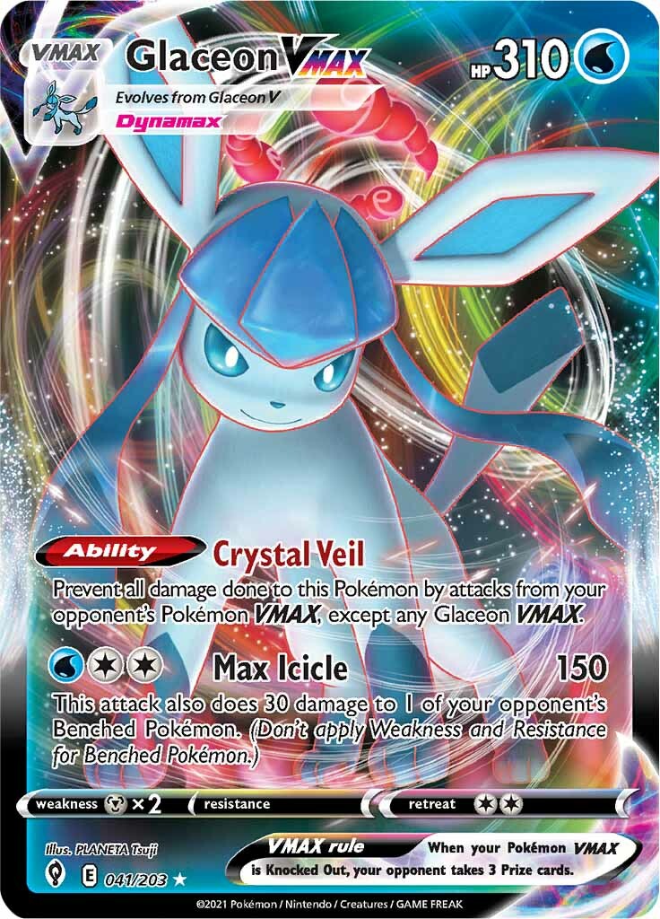 Glaceon VMAX (041/203) [Sword & Shield: Evolving Skies] | Gam3 Escape