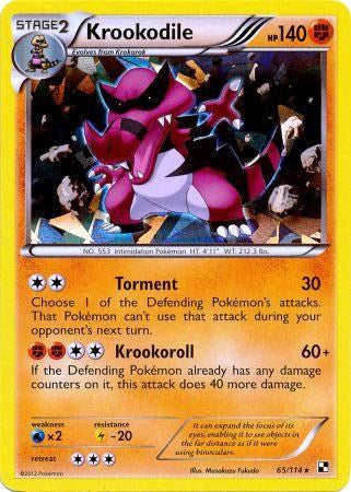 Krookodile (65/114) (Cracked Ice Holo) [Black & White: Base Set] | Gam3 Escape