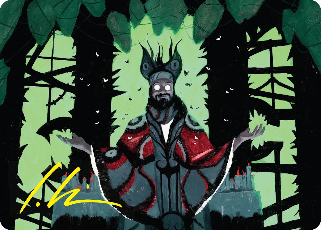 Victor, Valgavoth's Seneschal Art Card (23/54) (Gold-Stamped Signature) [Duskmourn: House of Horror Art Series] | Gam3 Escape
