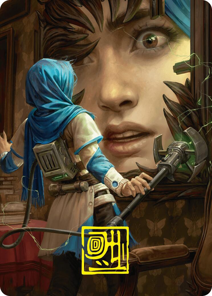 Reality Is Mine to Control Art Card (Gold-Stamped Signature) [Duskmourn: House of Horror Art Series] | Gam3 Escape