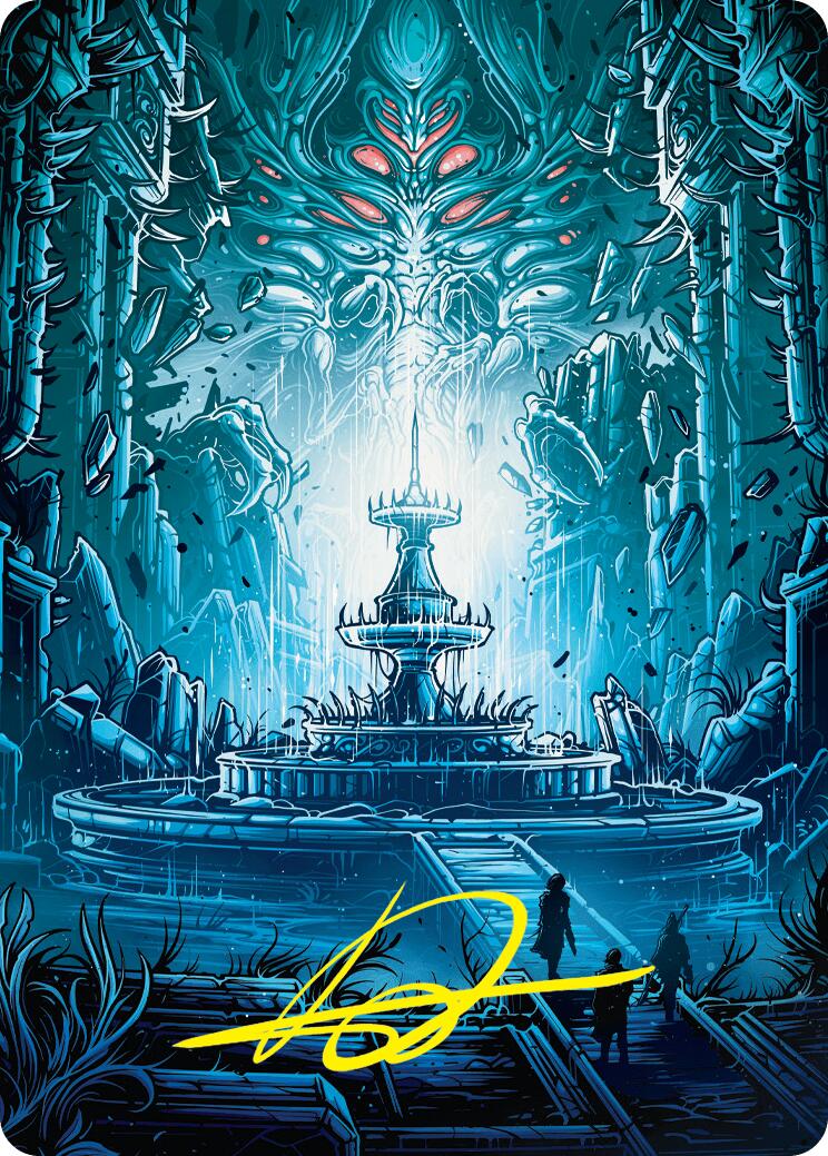 Island Art Card (Gold-Stamped Signature) [Duskmourn: House of Horror Art Series] | Gam3 Escape