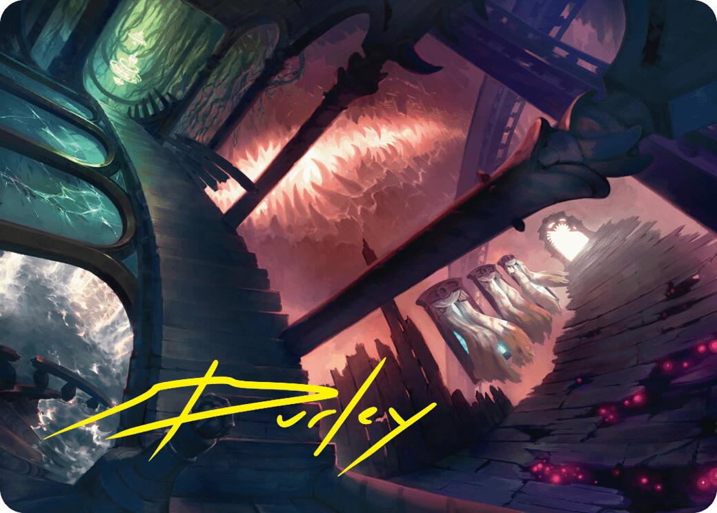 Terramorphic Expanse Art Card (Gold-Stamped Signature) [Duskmourn: House of Horror Art Series] | Gam3 Escape