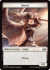 Angel // Glimmer Double-Sided Token [Duskmourn: House of Horror Commander Tokens] | Gam3 Escape