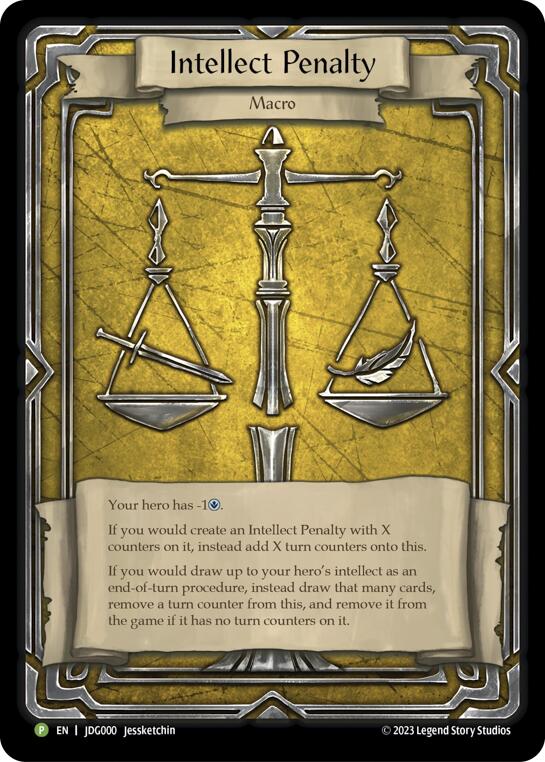 Intellect Penalty (Cold Foil) [JDG000] (Promo)  Rainbow Foil | Gam3 Escape