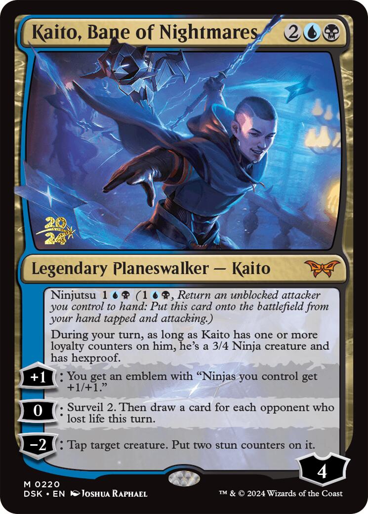 Kaito, Bane of Nightmares [Duskmourn: House of Horror Prerelease Promos] | Gam3 Escape