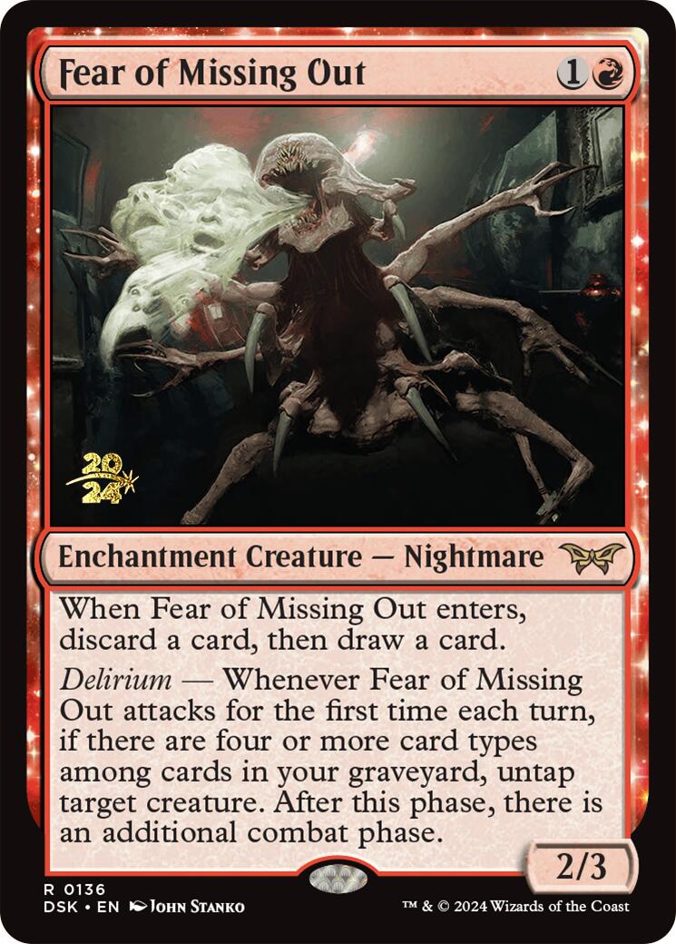 Fear of Missing Out [Duskmourn: House of Horror Prerelease Promos] | Gam3 Escape