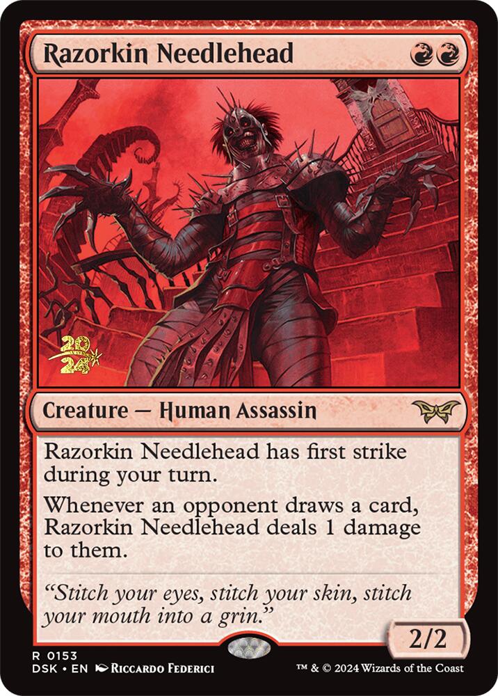 Razorkin Needlehead [Duskmourn: House of Horror Prerelease Promos] | Gam3 Escape